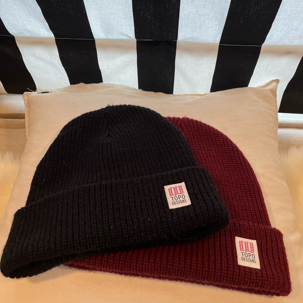 Bundle of 2 Topo Designs Beanies